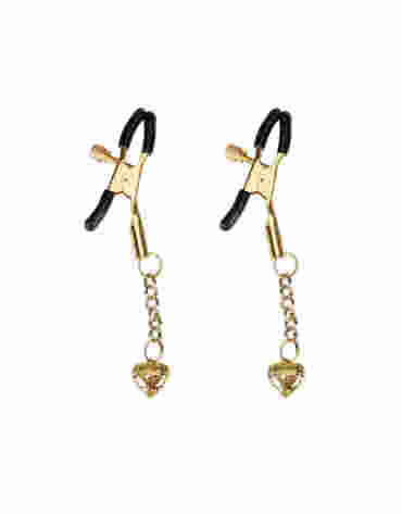 Liebe Seele klamerki na sutki Gold hollow Heart Nipple Clamps
