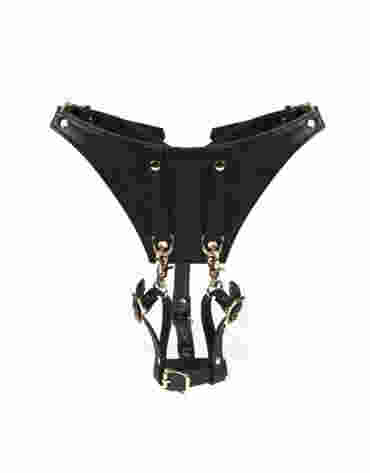 Liebe Seele uprząż Dark Secret Leather Forced Orgasm Harness Belt