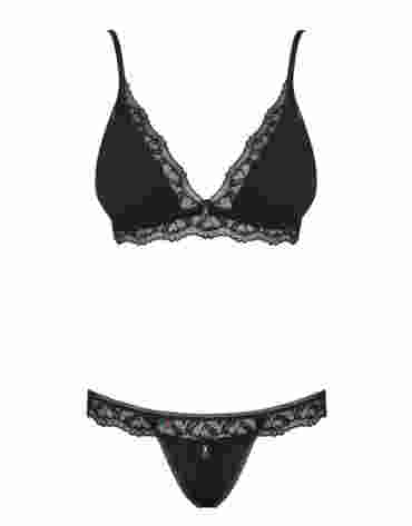 Obsessive Arisha komplet 2-częściowy czarny S/M