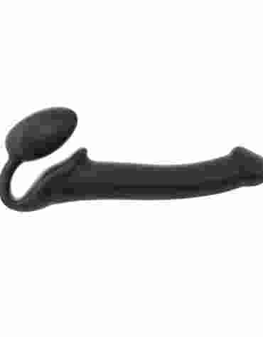 Podwójne dildo Strap-on-me Silicone bendable strap-on M Black