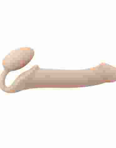 Podwójne dildo Strap-on-me Silicone bendable strap-on L Vanilla