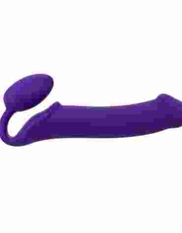 Podwójne dildo Strap-on-me Silicone bendable strap-on XL Purple