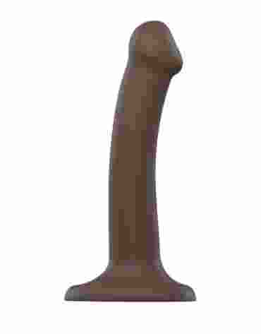 Silicone Bendable Dildo Double Density Chocolate S