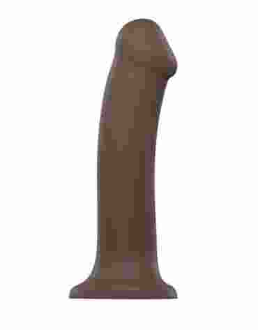 Wyjątkowo miękkie dildo Strap-on-me Silicone Bendable Dildo Double Density XL Chocolate
