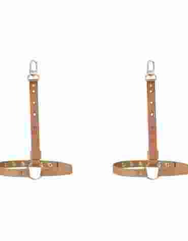 Podwiązki z ekoskórki Bijoux Indiscrets Maze Shorts Garters Brown