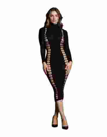 Le Désir Carme XI - Dress with Turtleneck Black OS