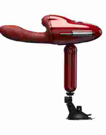 Przenośna seksmaszyna Qingnan No.9 Handheld Vibrating and Rotating Thruster Set Red