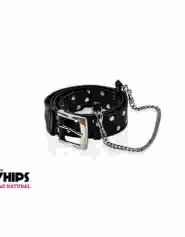 Whips Pasek z ćwiekami i łańcuszkiem