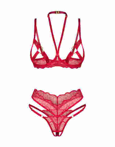 Obsessive koronkowy komplet bielizny Cupide Desir L/XL