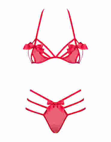 Obsessive czerwony komplet bielizny Giftella S/M