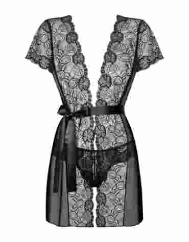 Obsessive peniuar ze stringami Alluria S/M