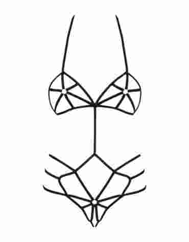 Slave body czarne S/M Obsessive