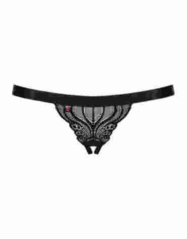 828-THC-1 stringi otwarte czarne L/XL Obsessive