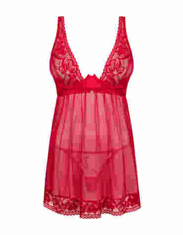 Lacelove babydoll i stringi   XS/S Obsessive