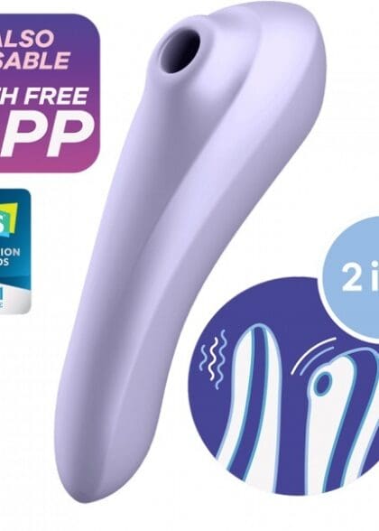 Stymulator łechtaczki Dual Pleasure Mauve with App Satysfyer