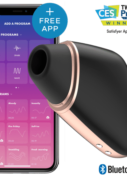Stymulator Łechtaczki Love Triangle Black With App Satisfyer