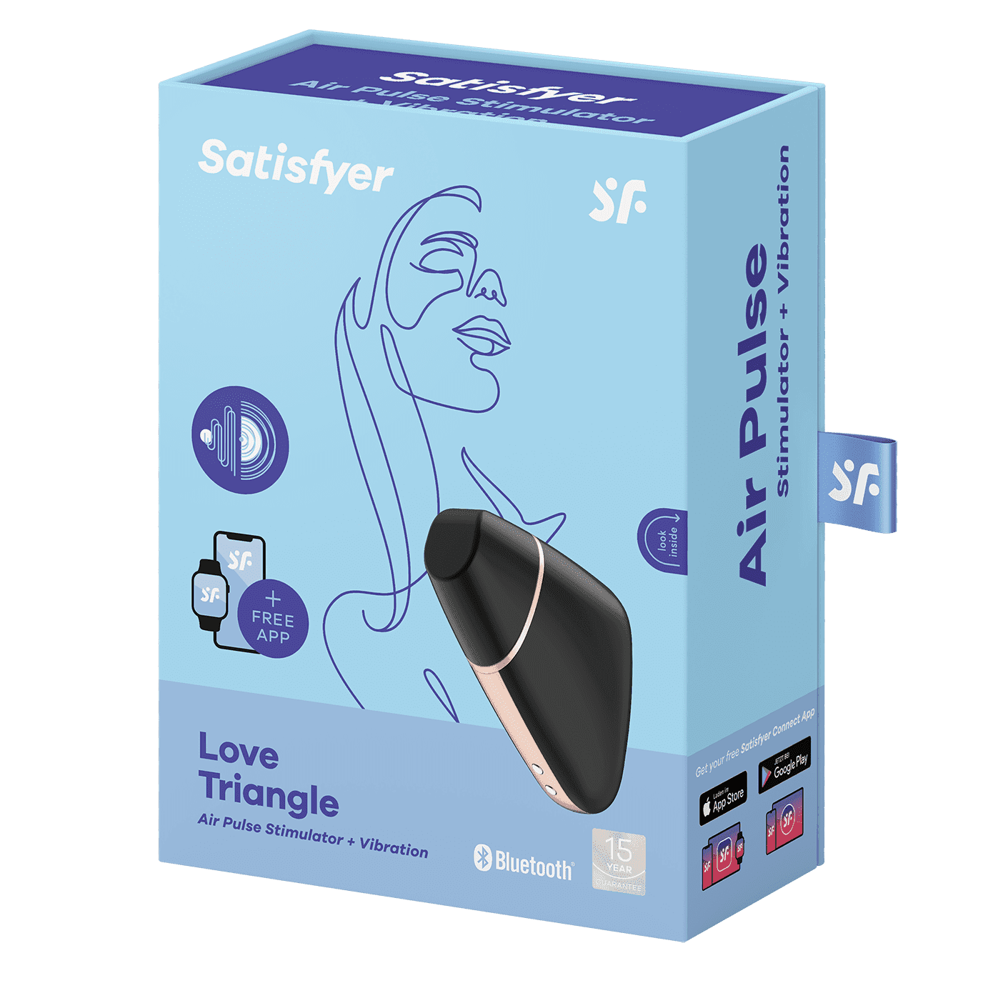 Stymulator Łechtaczki Love Triangle Black With App Satisfyer 5 Stymulator Łechtaczki Love Triangle Black With App Satisfyer