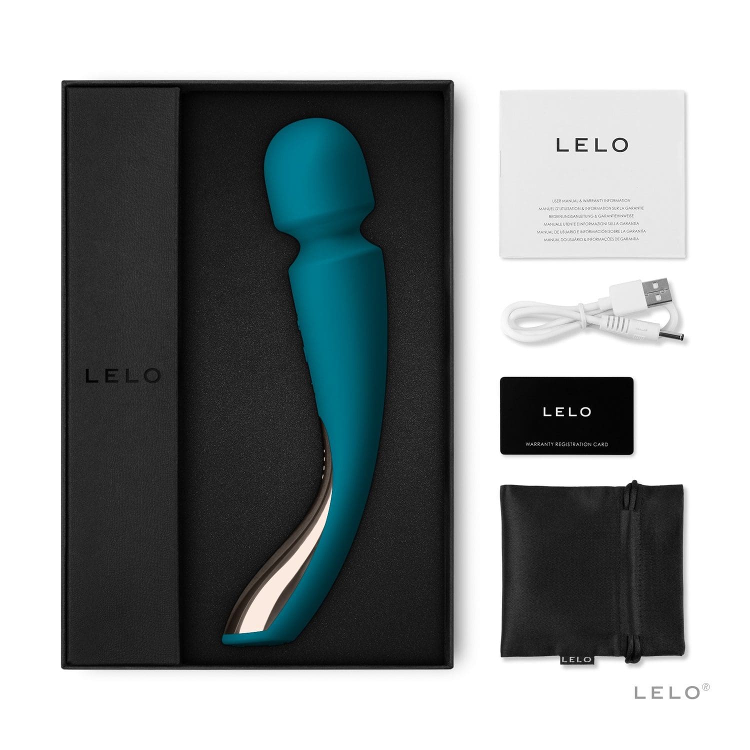 Wibrator Różdżka Smart Wand 2 Medium Ocean Blue Lelo 6 Wibrator Różdżka Smart Wand 2 Medium Ocean Blue Lelo