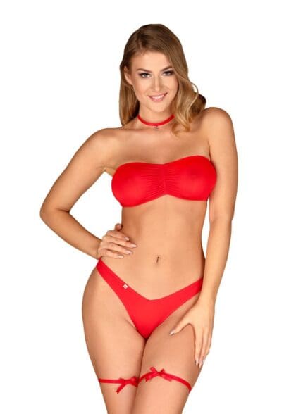 Kissmas Komplet Czerwony L/Xl Obsessive