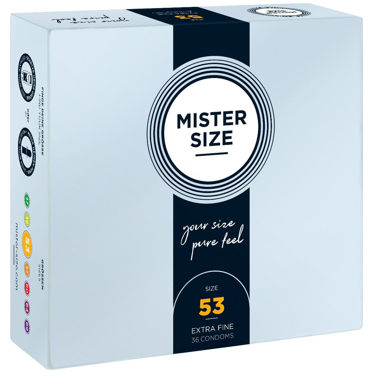 53 Mm Condoms 36 Pieces Mister.Size 4 53 Mm Condoms 36 Pieces Mister.Size