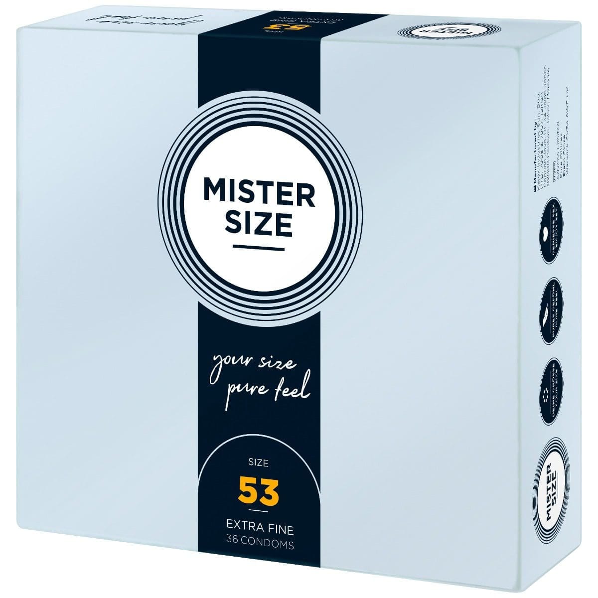 53 Mm Condoms 36 Pieces Mister.Size 6 53 Mm Condoms 36 Pieces Mister.Size