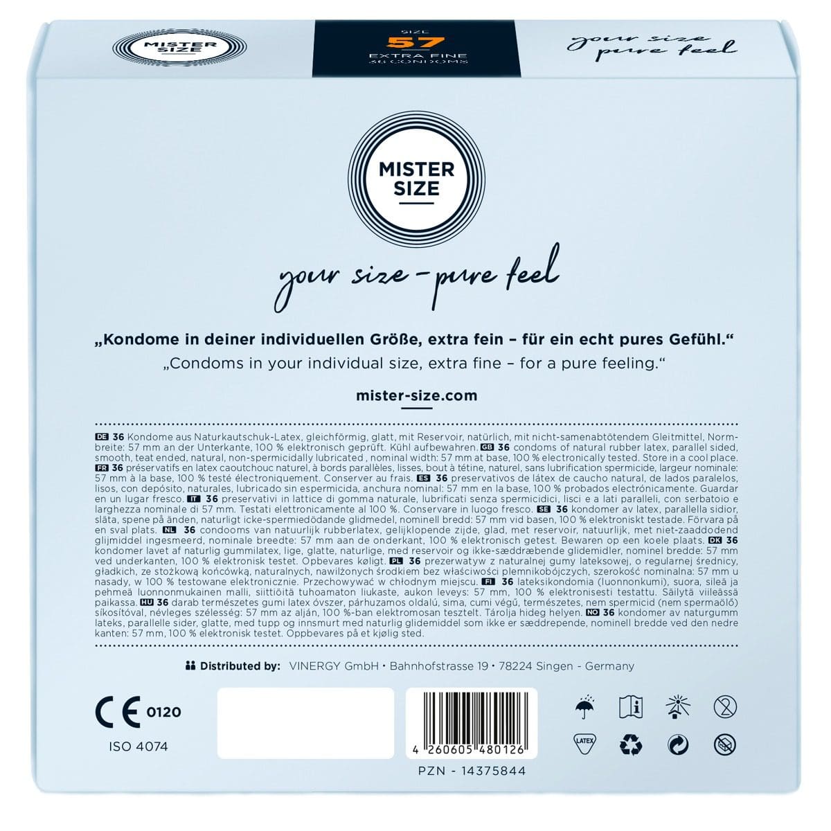 57 Mm Condoms 36 Pieces Mister.Size 4 57 Mm Condoms 36 Pieces Mister.Size