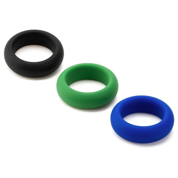 Zestaw Trzech Rozciągliwych Silikonowych Pierścieni Erekcyjnych Silicone Cock Ring Trio - All 3 Stretch Levels Je Joue