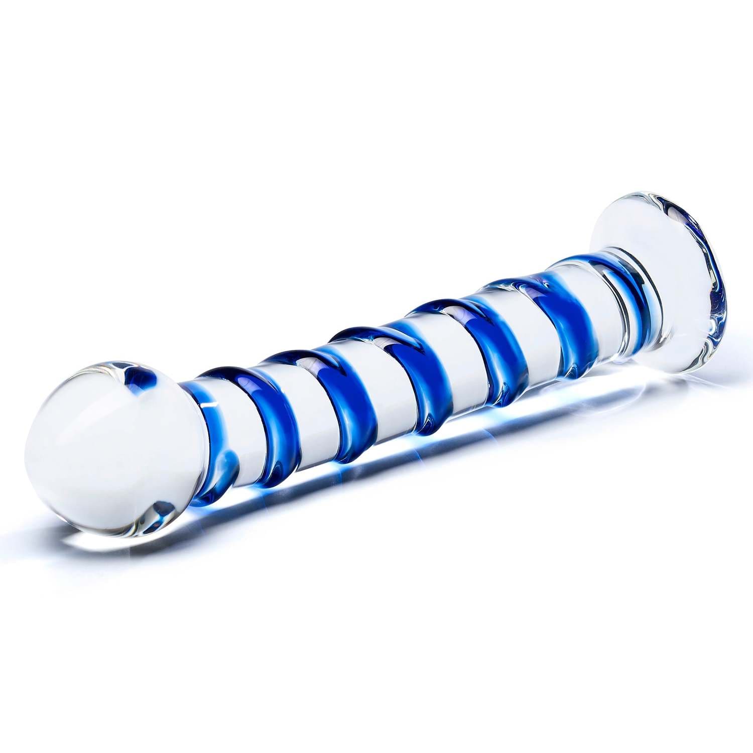 Szklane Dildo Z Niebieską Spiralą Dookoła Blue Spiral S Dildo Glas 4 Szklane Dildo Z Niebieską Spiralą Dookoła Blue Spiral S Dildo Glas
