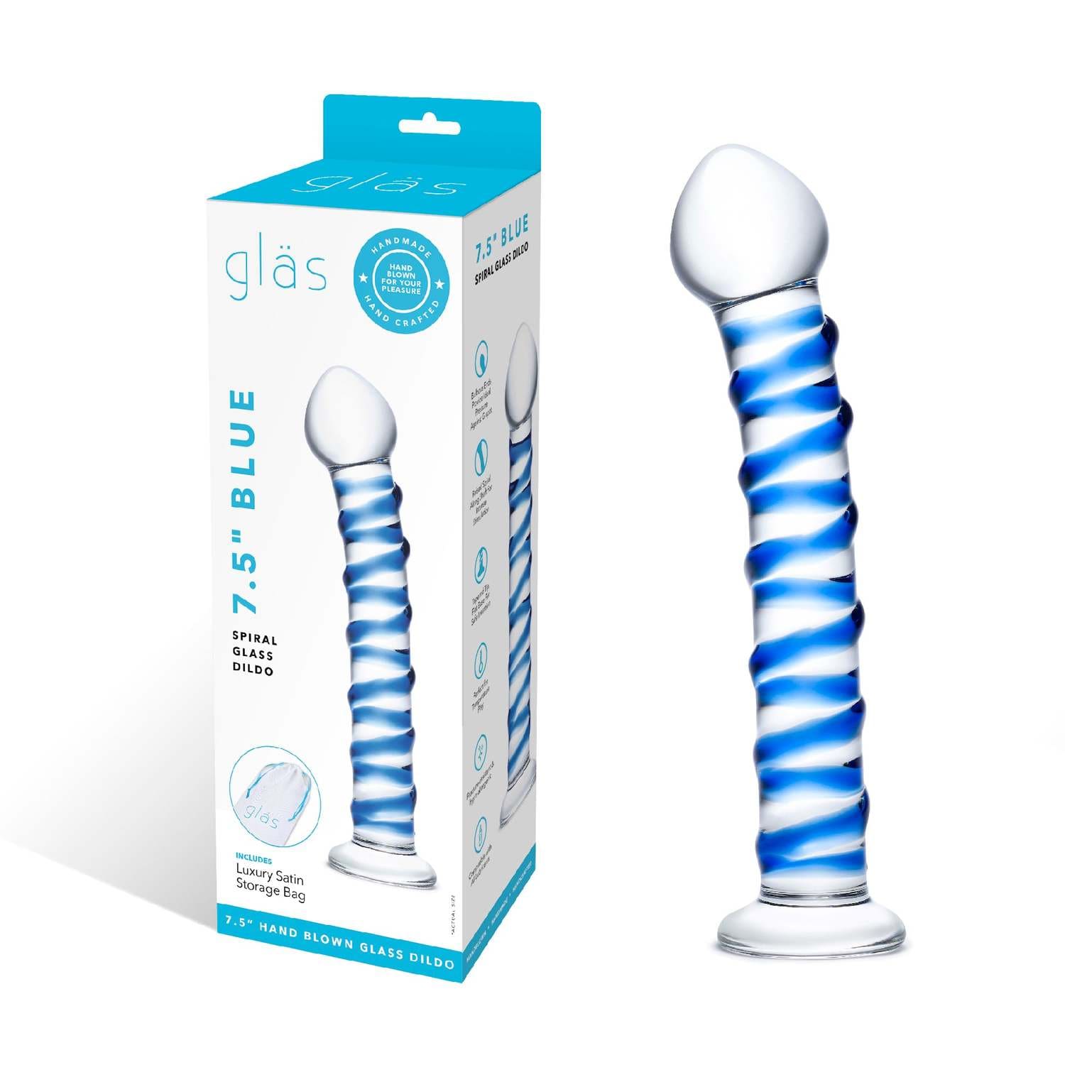 Szklane Dildo Z Niebieską Spiralą Dookoła Blue Spiral S Dildo Glas 5 Szklane Dildo Z Niebieską Spiralą Dookoła Blue Spiral S Dildo Glas
