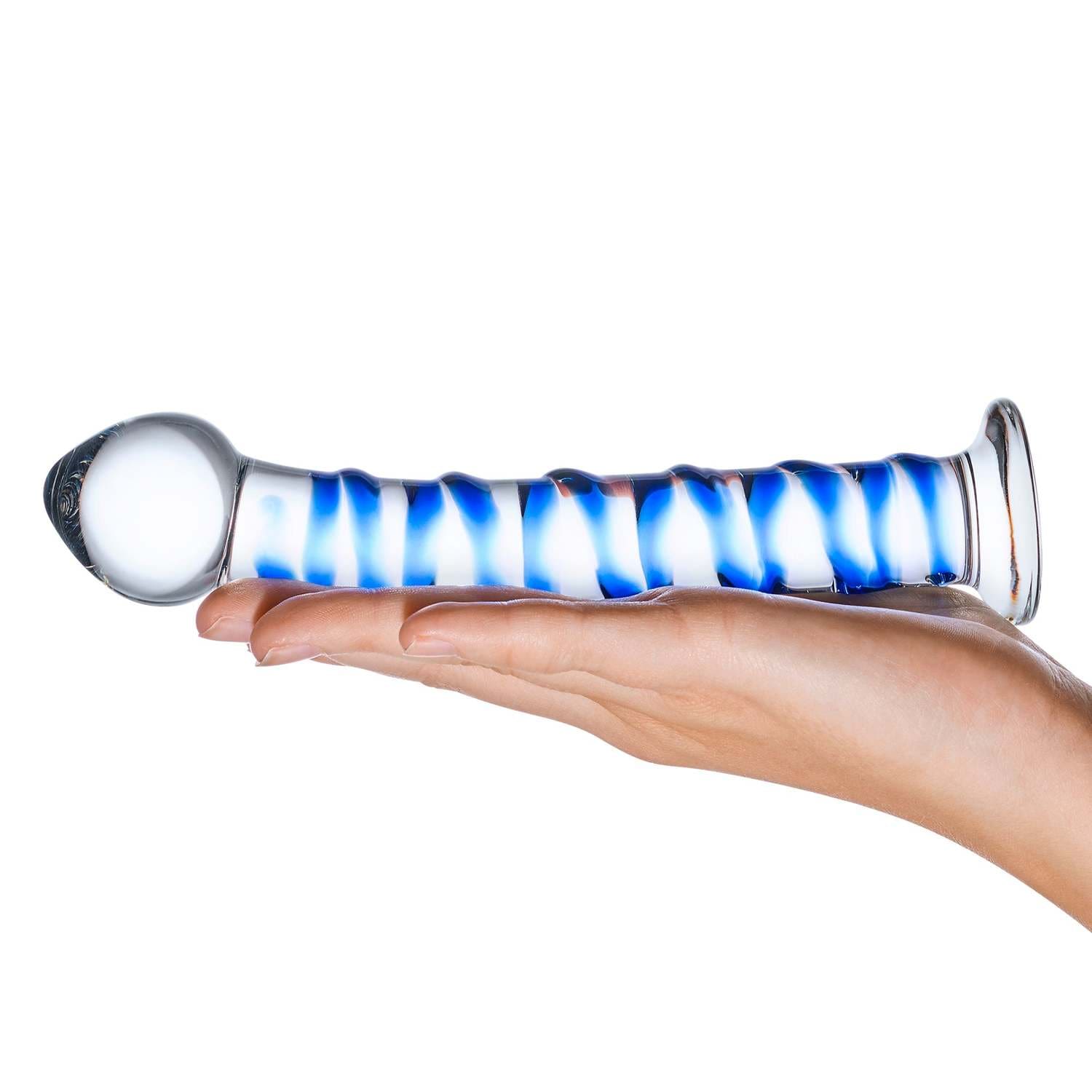 Szklane Dildo Z Niebieską Spiralą Dookoła Blue Spiral S Dildo Glas 7 Szklane Dildo Z Niebieską Spiralą Dookoła Blue Spiral S Dildo Glas
