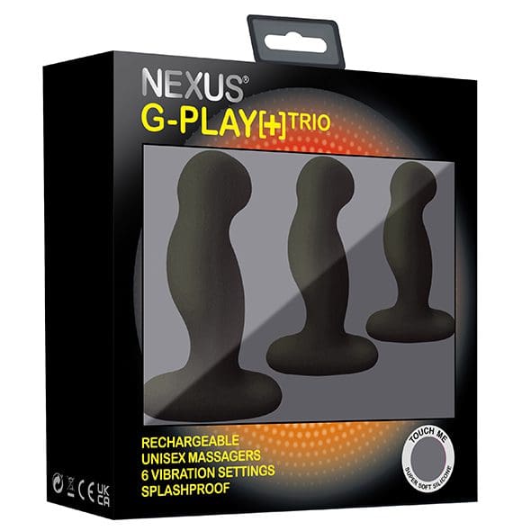 Zestaw Trzech Różnych Masażerów Prostaty G-Play+ Trio S/M/L Black Nexus 5 Zestaw Trzech Różnych Masażerów Prostaty G-Play+ Trio S/M/L Black Nexus