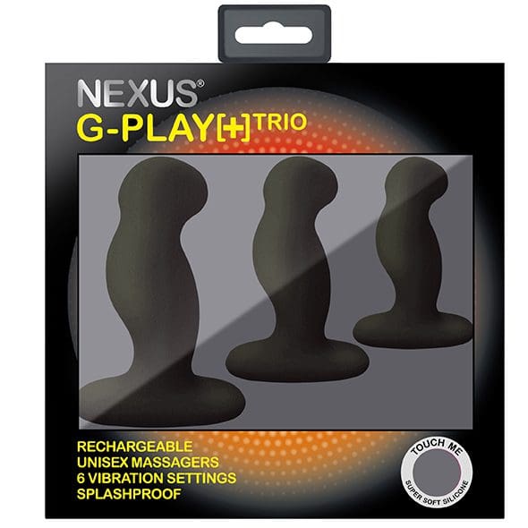 Zestaw Trzech Różnych Masażerów Prostaty G-Play+ Trio S/M/L Black Nexus 6 Zestaw Trzech Różnych Masażerów Prostaty G-Play+ Trio S/M/L Black Nexus
