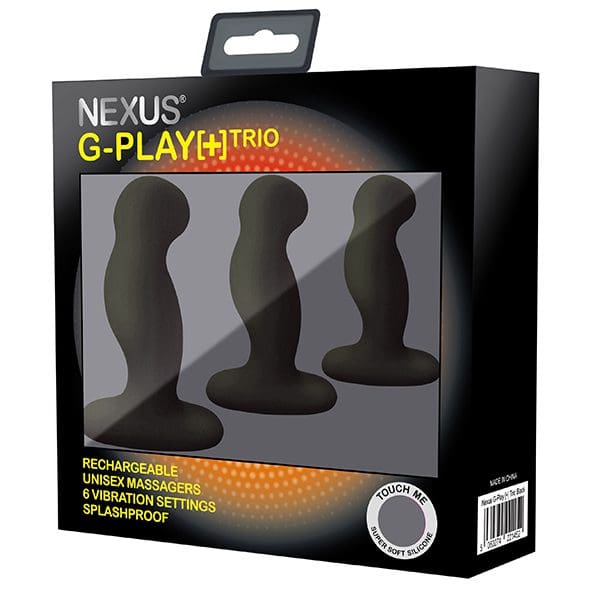 Zestaw Trzech Różnych Masażerów Prostaty G-Play+ Trio S/M/L Black Nexus 7 Zestaw Trzech Różnych Masażerów Prostaty G-Play+ Trio S/M/L Black Nexus