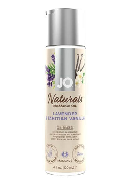 Naturalny Olejek Do Masażu O Zapachu Lawendy I Wanilii Naturals Massage Oil Lavender & Tahitian Vanilla 120 Ml System JO