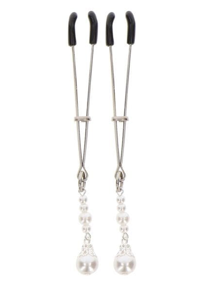 Zaciski Na Sutki Tweezers With Pearls Silver Taboom