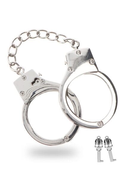 Kajdanki Silver Plated Bdsm Handcuffs Taboom