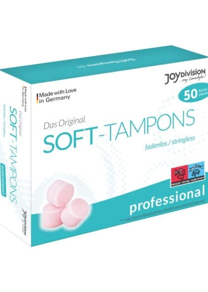 Opakowanie Zbiorcze Tamponów Bezsznurkowych Soft-Tampons Normal Professional Box Of 50 JoyDivision