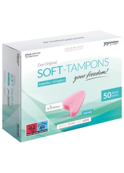 Opakowanie Zbiorcze Tamponów Bezsznurkowych Soft-Tampons Normal Box Of 50 JoyDivision