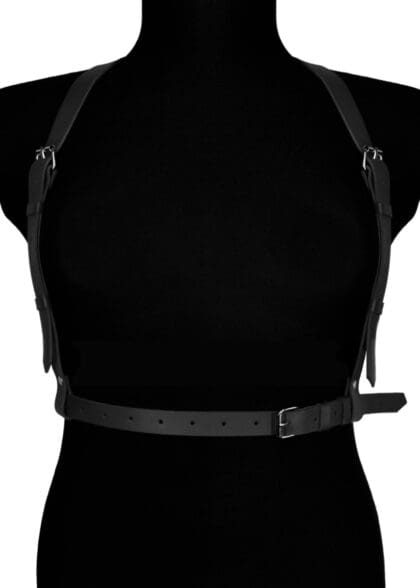 Czarna Skórzana Uprząż Na Ciało Melisa Karess
