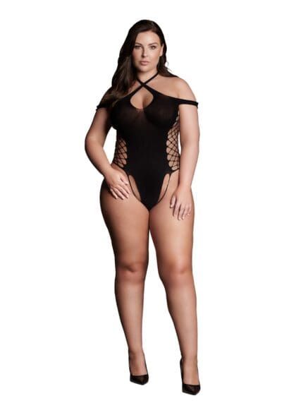 Body Leda Xiii With Crossed Neckline Black Osx Le Désir