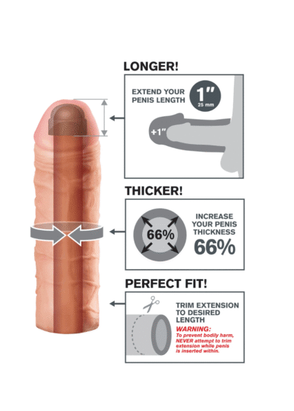 Nakładka Na Penisa Fantasy X-Tensions Mega 1" Extension Light Pipedream