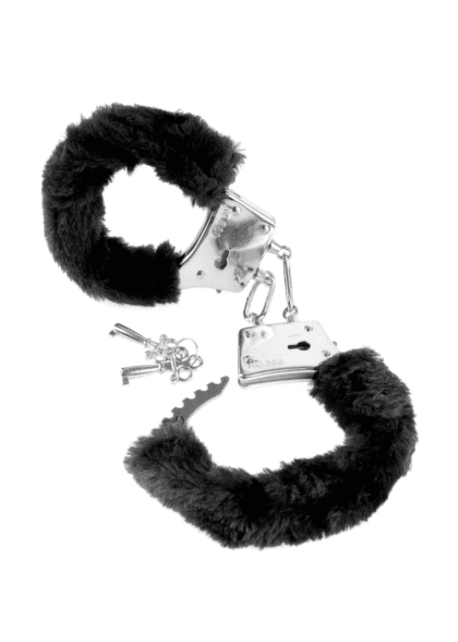 Kajdanki Fetish Fantasy Series Beginner'S Furry Cuffs Black Pipedream