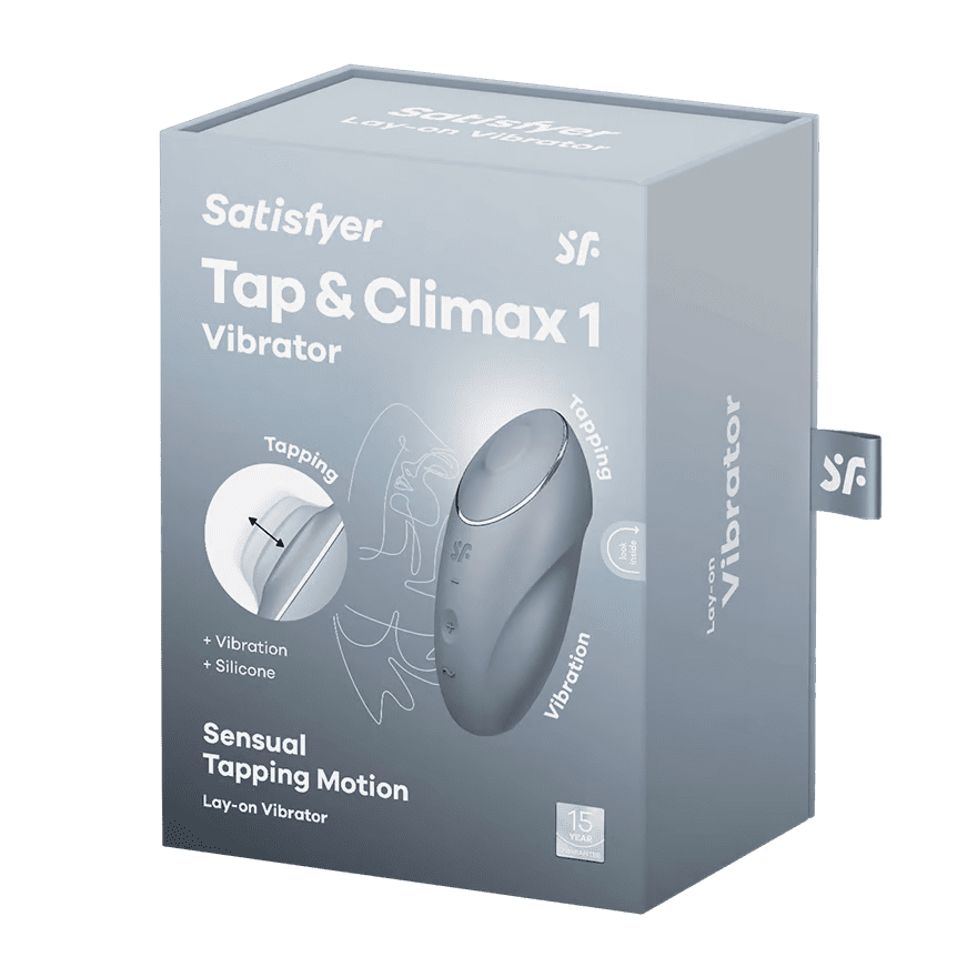 Wibrator Tap & Climax 1 Niebieskoszary Satisfyer 6 Wibrator Tap & Climax 1 Niebieskoszary Satisfyer
