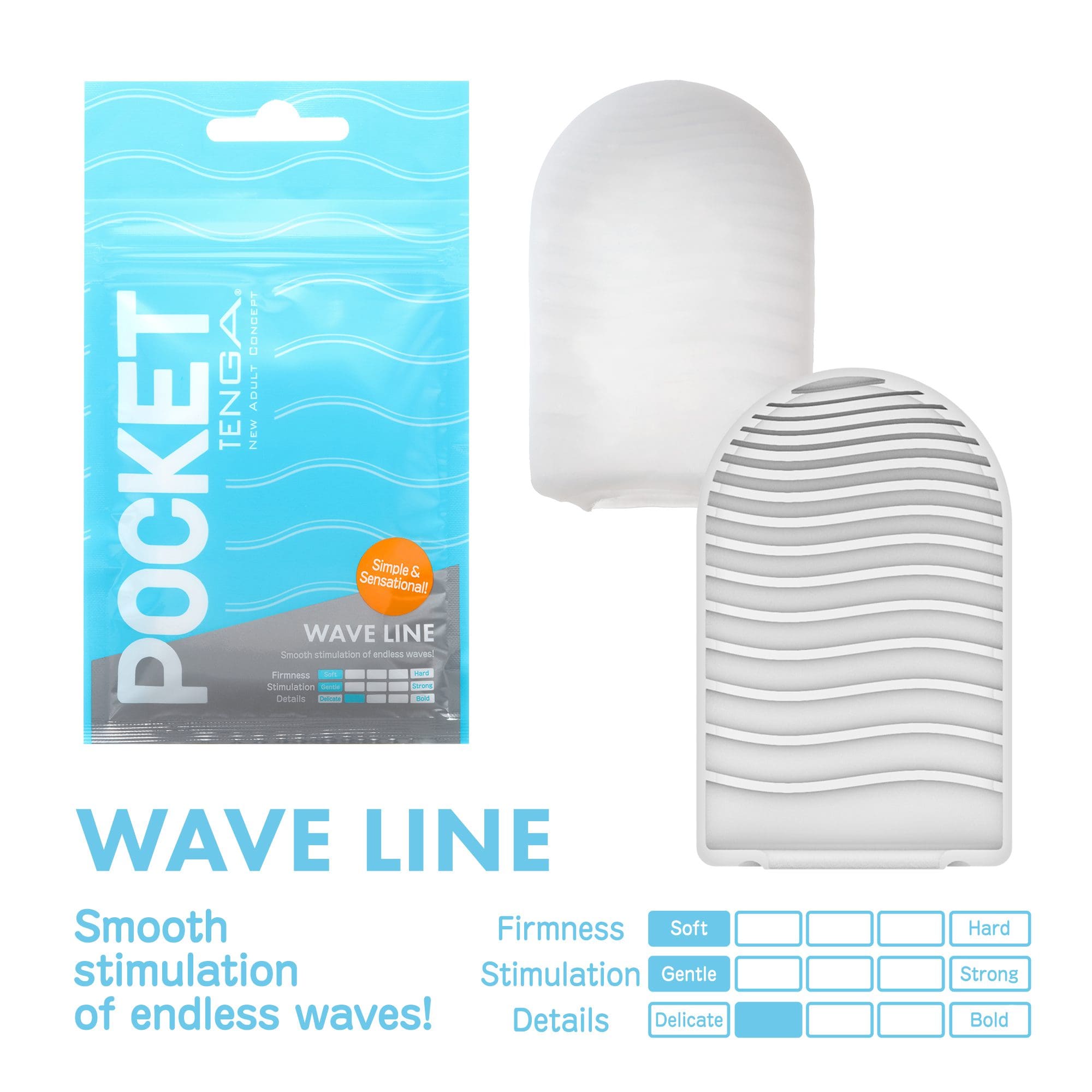 Masturbator Pocket Stroker Wave Line Tenga 5 Masturbator Pocket Stroker Wave Line Tenga