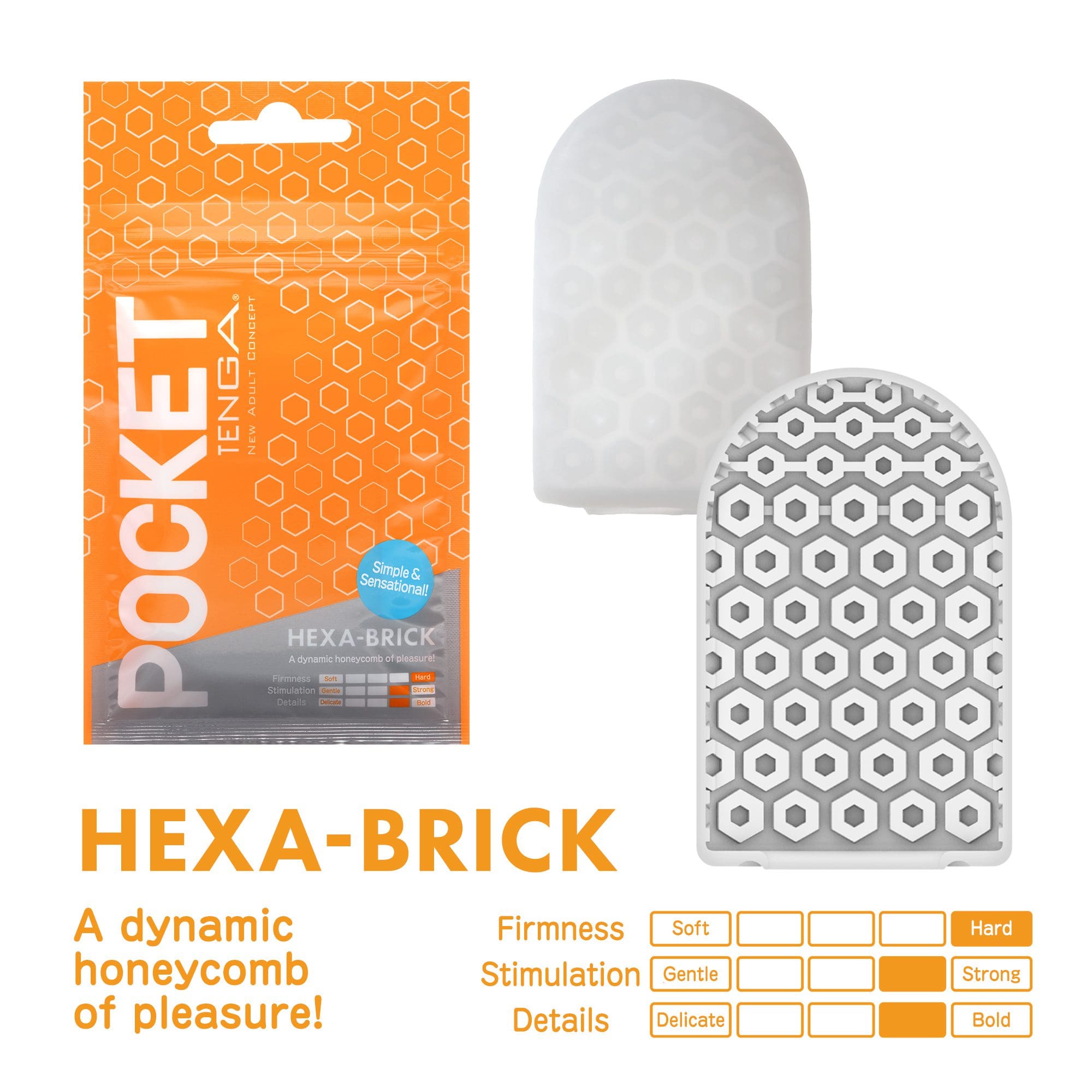 Masturbator Pocket Stroker Hexa-Brick Tenga 5 Masturbator Pocket Stroker Hexa-Brick Tenga