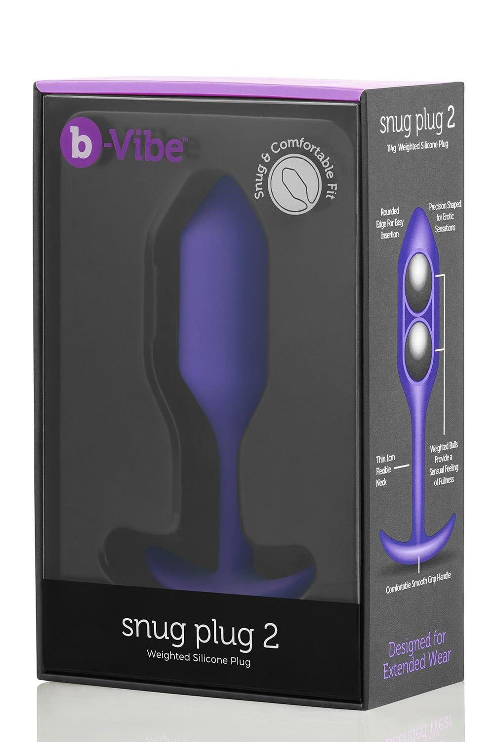 Korek analny Snug Plug 2 Purple b-Vibe 9 Korek analny Snug Plug 2 Purple b-Vibe