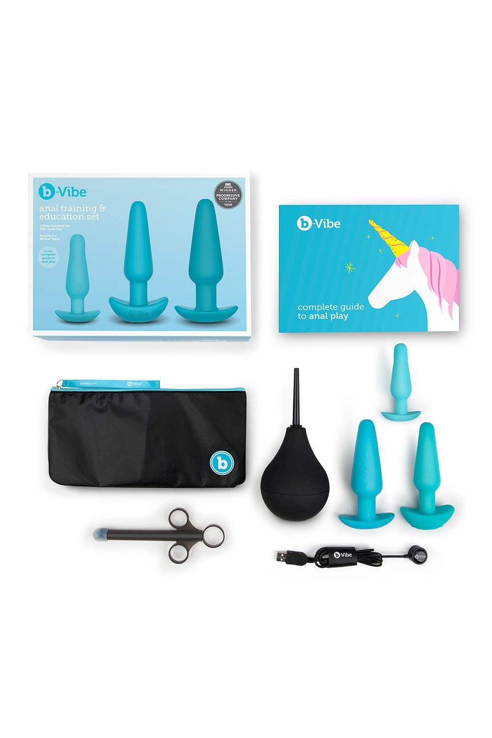 Zestaw treningowy Anal Education Set Blue b-Vibe 5 Zestaw treningowy Anal Education Set Blue b-Vibe