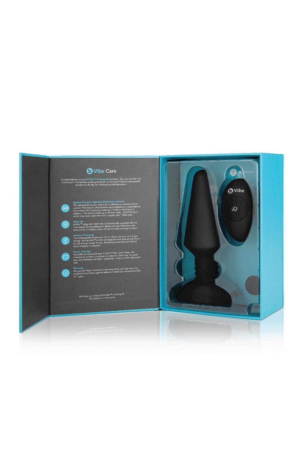 Korek Analny Symulator Rimmingu B-Vibe Rimming Plug Xl Black b-Vibe