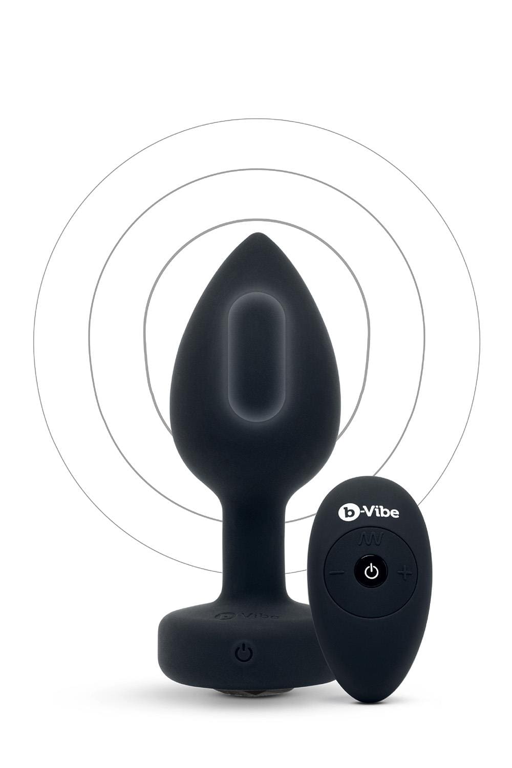Korek analny Vibrating Jewel Plug M/L Black b-Vibe 5 Korek analny Vibrating Jewel Plug M/L Black b-Vibe