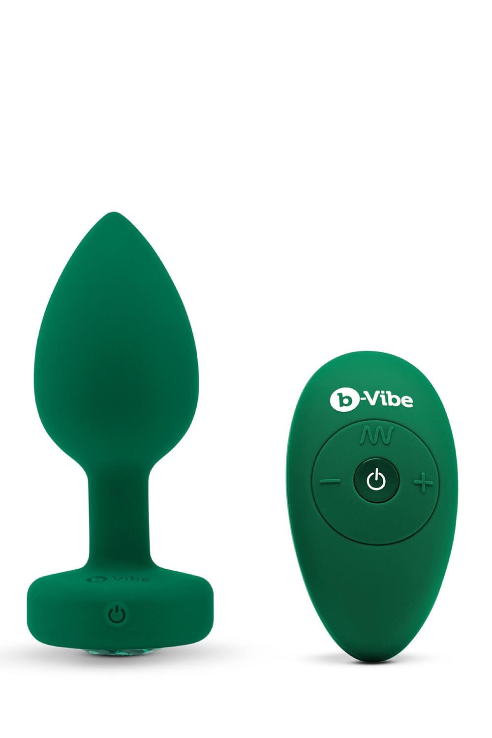 Korek analny Vibrating Jewel Plug M/L Emerald Green b-Vibe 4 Korek analny Vibrating Jewel Plug M/L Emerald Green b-Vibe